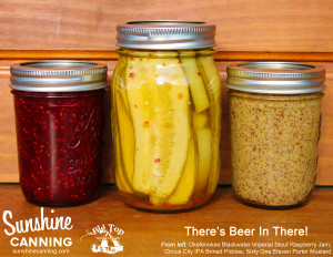 Sunshine Canning | Beer Infused Mustard, Pickles, Jams